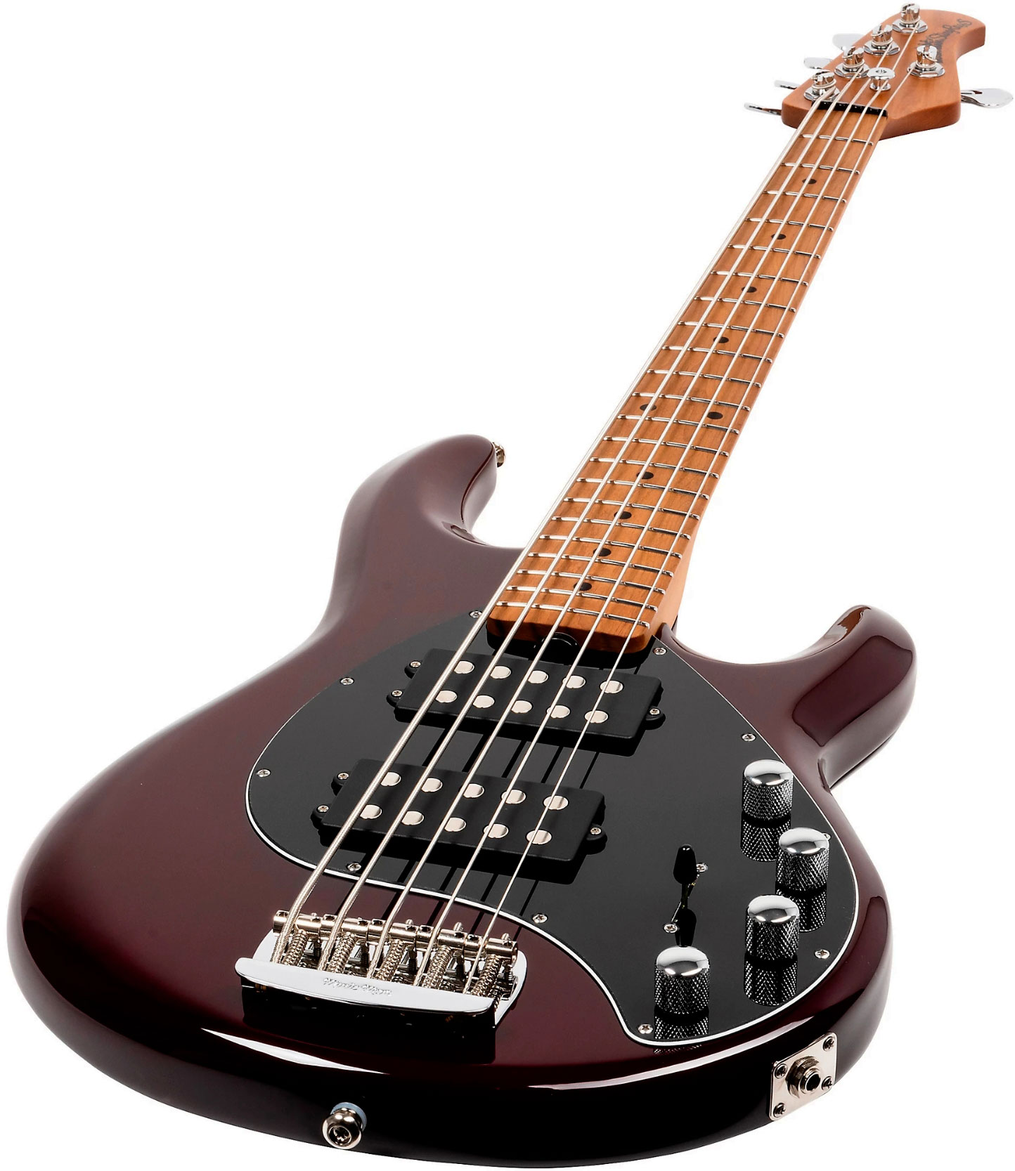 Music Man Stingray Special Hh 5c Active Mn +housse - Translucent Oxblood - Solid body electric bass - Variation 2