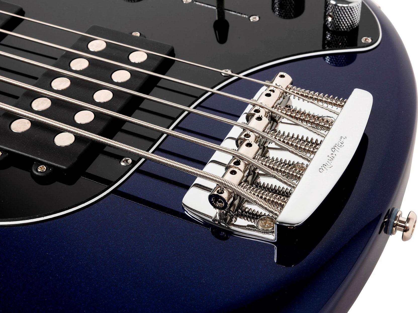 Music Man Stingray Special Hh 5c Active Rw +housse - Butane Blue - Solid body electric bass - Variation 4