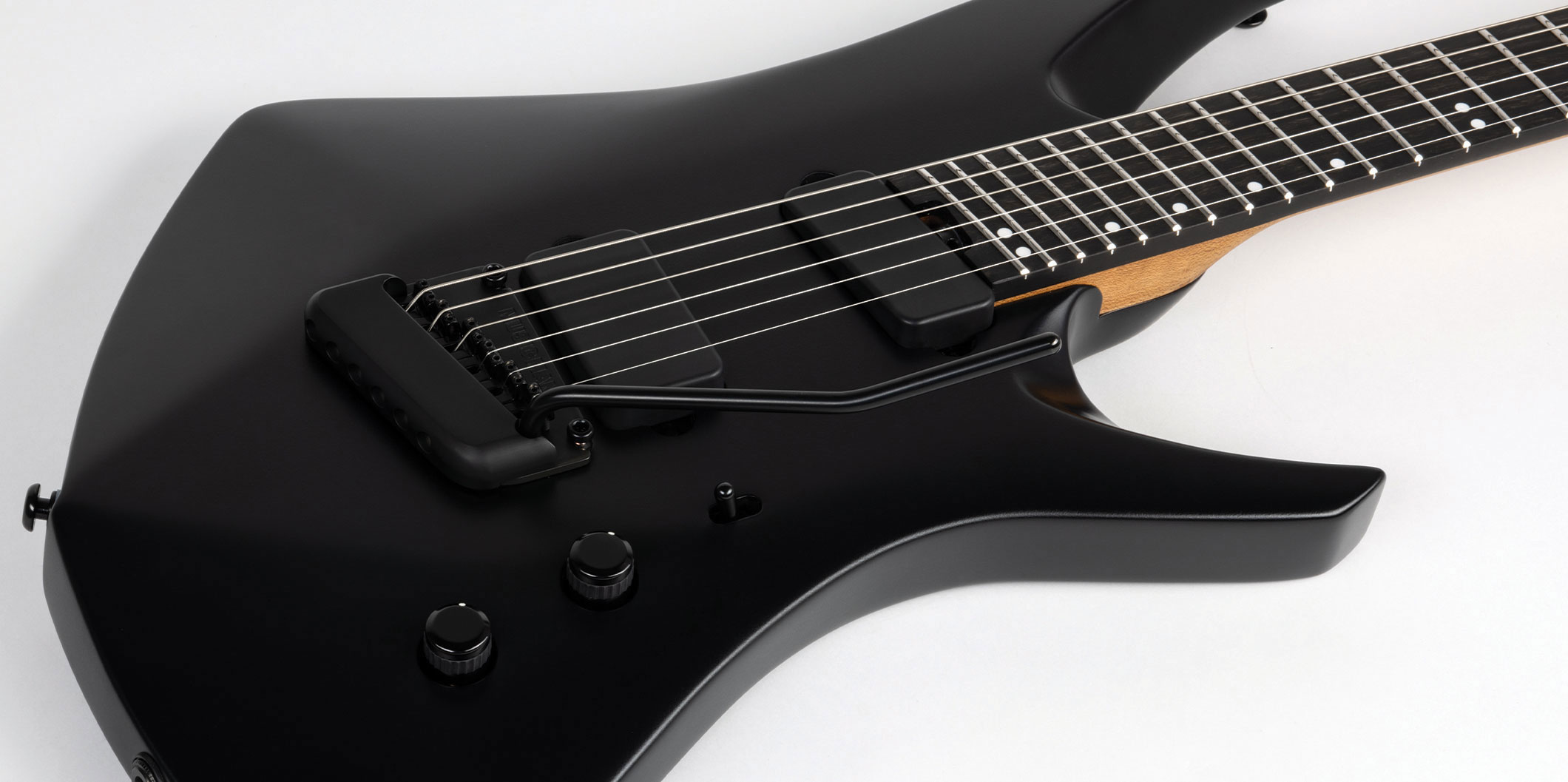 Music Man Tosin Abasi Kaizen 6c Signature Multiscale 2h Trem Eb - Apollo Black - Multi-Scale Guitar - Variation 3