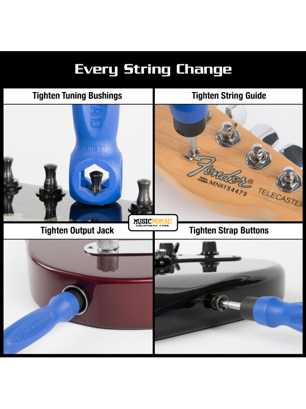 Music Nomad Kit De Changement De Cordes (manivelle, Pince, Tune-it, Bras Octopus) - Guitar tool kit - Variation 6