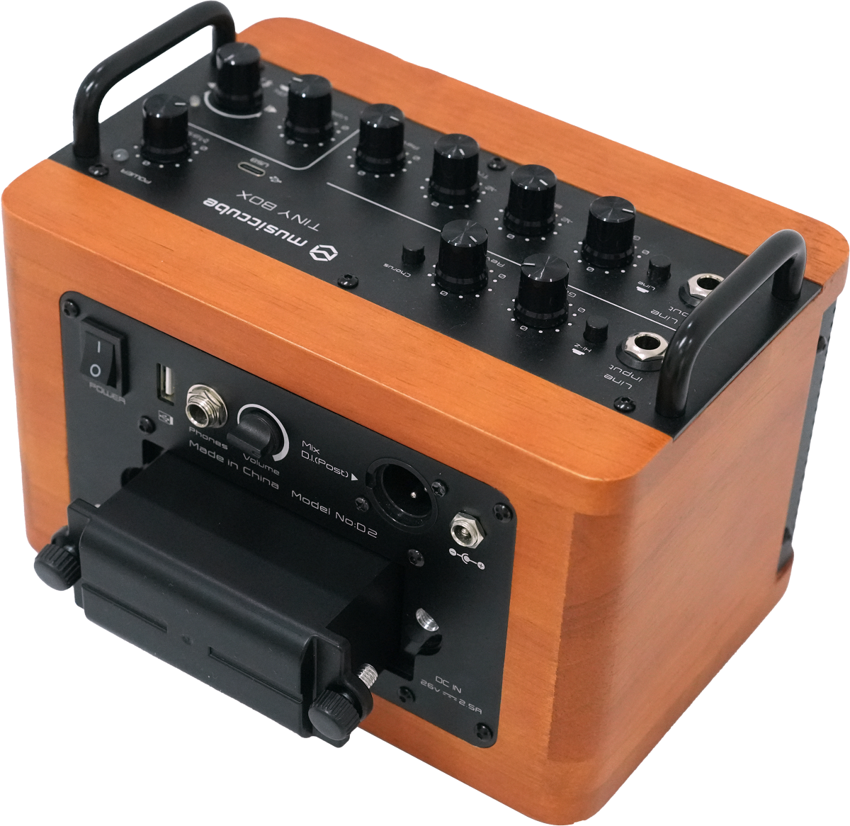 Musiccube Tiny Box D2 Dark Oak Wood - Portable PA system - Variation 4