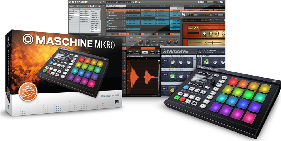 Native Instruments Maschine Mikro Mk2 Black - Midi controller - Main picture