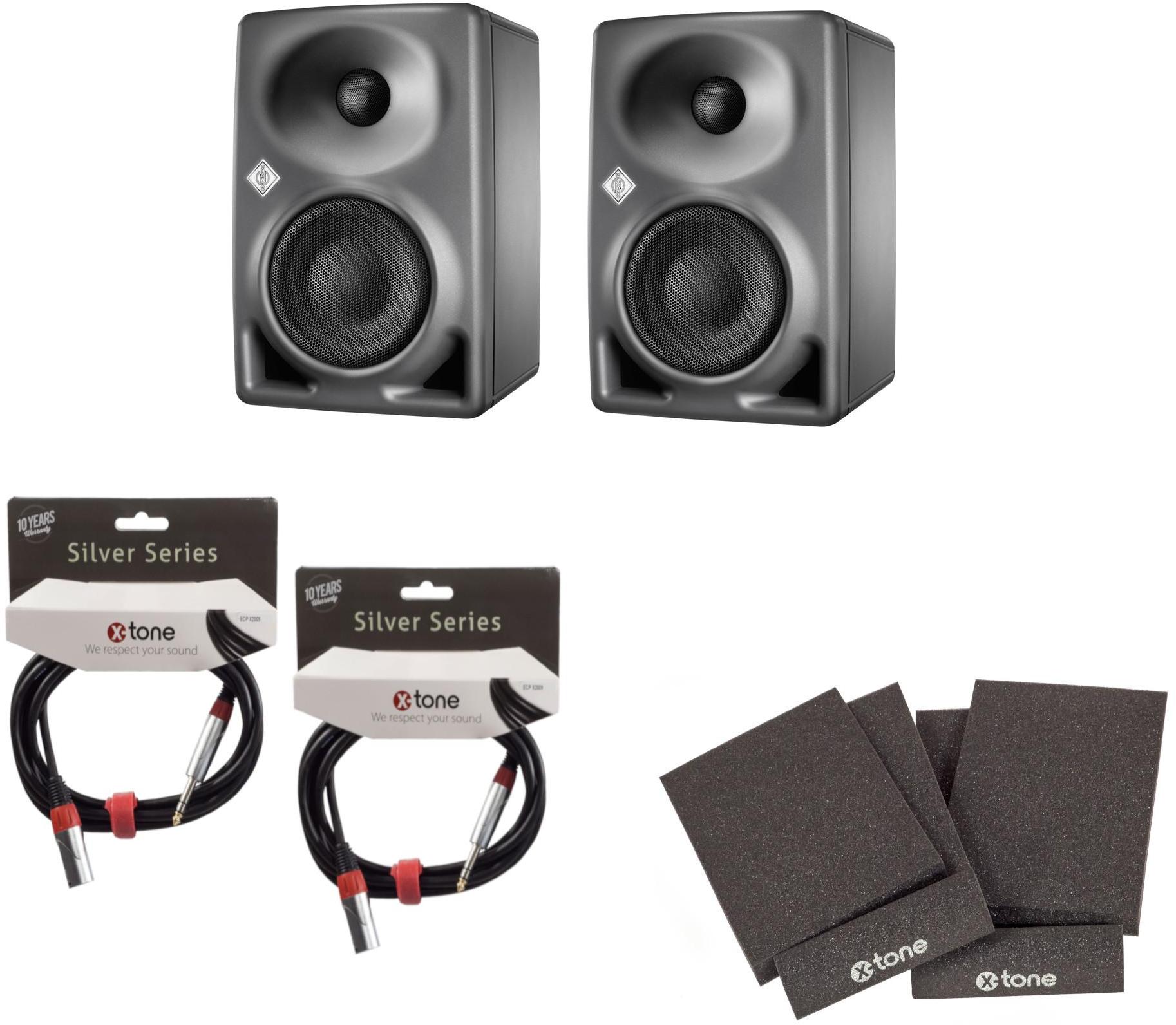Neumann Paire KH 80 Paire cables Silver XLR Jack (1.5m) paire mousses  moniteurs XI 7000 Active studio monitor