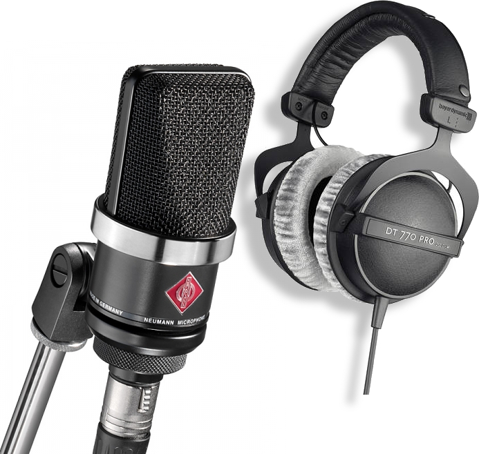 Neumann Tlm 102 Bk + Dt 770 Pro 80 Ohms - Microphone pack with stand - Main picture