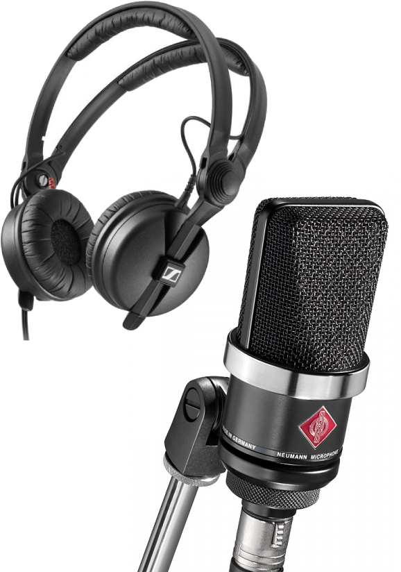 Neumann Tlm 102 Bk  + Hd 25 - Microphone pack with stand - Main picture