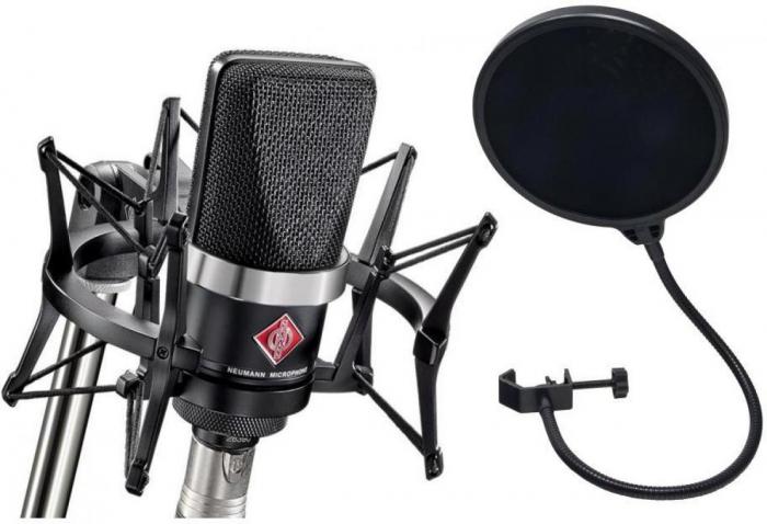 Microphone pack with stand Neumann TLM 102 BK Studio Set + XM 5200 offert