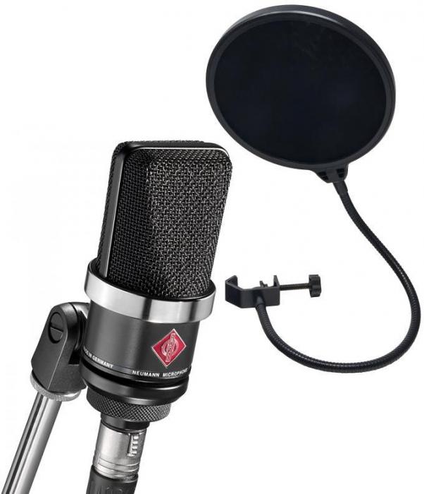 Microphone pack with stand Neumann TLM 102 BK  + Filtre Anti pop Offert