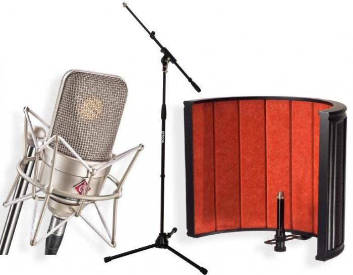 Microphone pack with stand Neumann TLM49 + X-Screen Pro + xh 6001