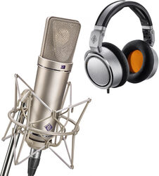 Microphone pack with stand Neumann UA87 Ai studio Set Nickel + NDH 20 Offert