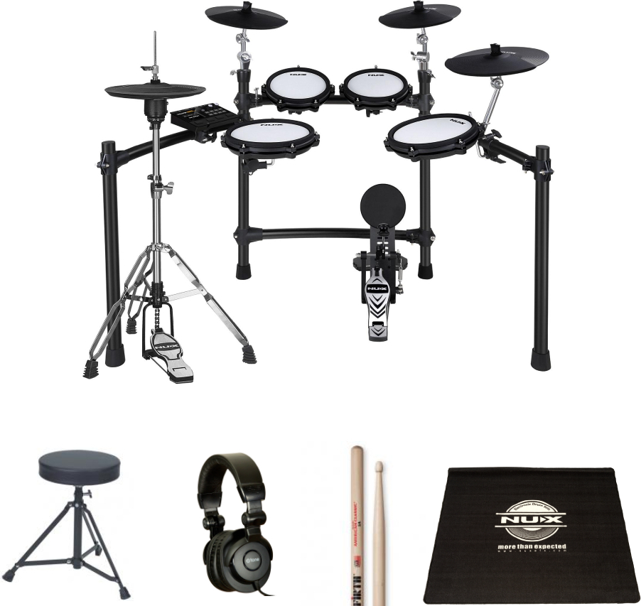 Nux Dm-310h Bundle Complet - X-hp1 + Dt90 + Vic5a + Tapis - Electronic drum kit & set - Main picture