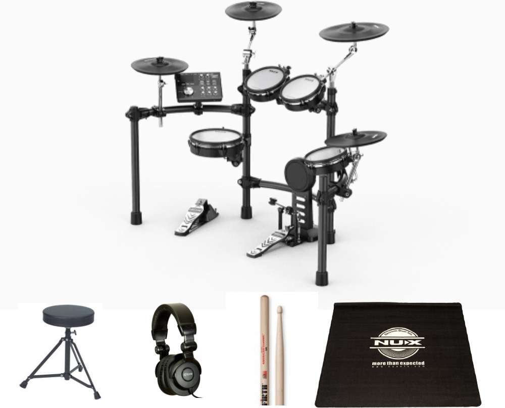 Nux Dm7-x Bundle Complet - X-hp1 + Dt90 + Vic5a + Tapis - Electronic drum kit & set - Main picture
