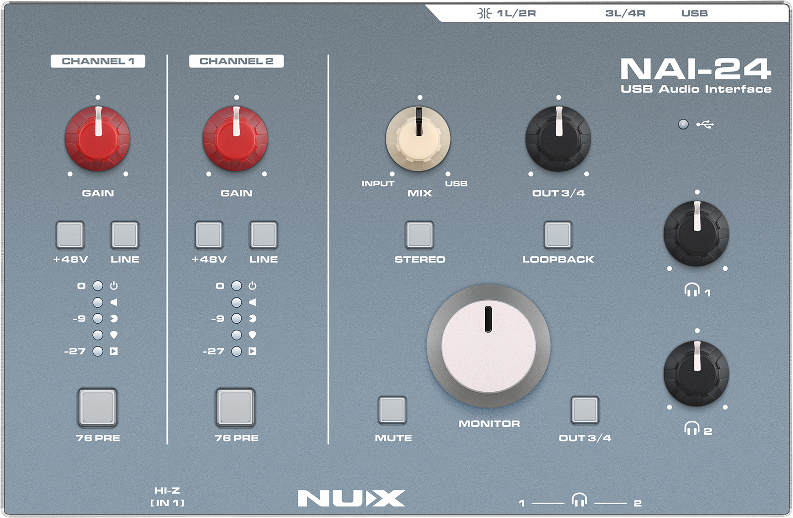 Nux Nai-24 - USB audio interface - Main picture