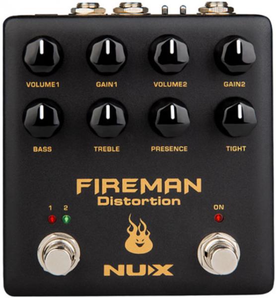 Overdrive, distortion & fuzz effect pedal Nux                            Fireman Dual Channel Distortion