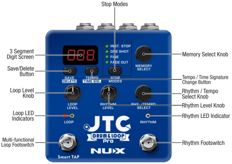 Nux Jtc Drum & Loop Pro Ndl-5 - Looper effect pedal - Variation 4