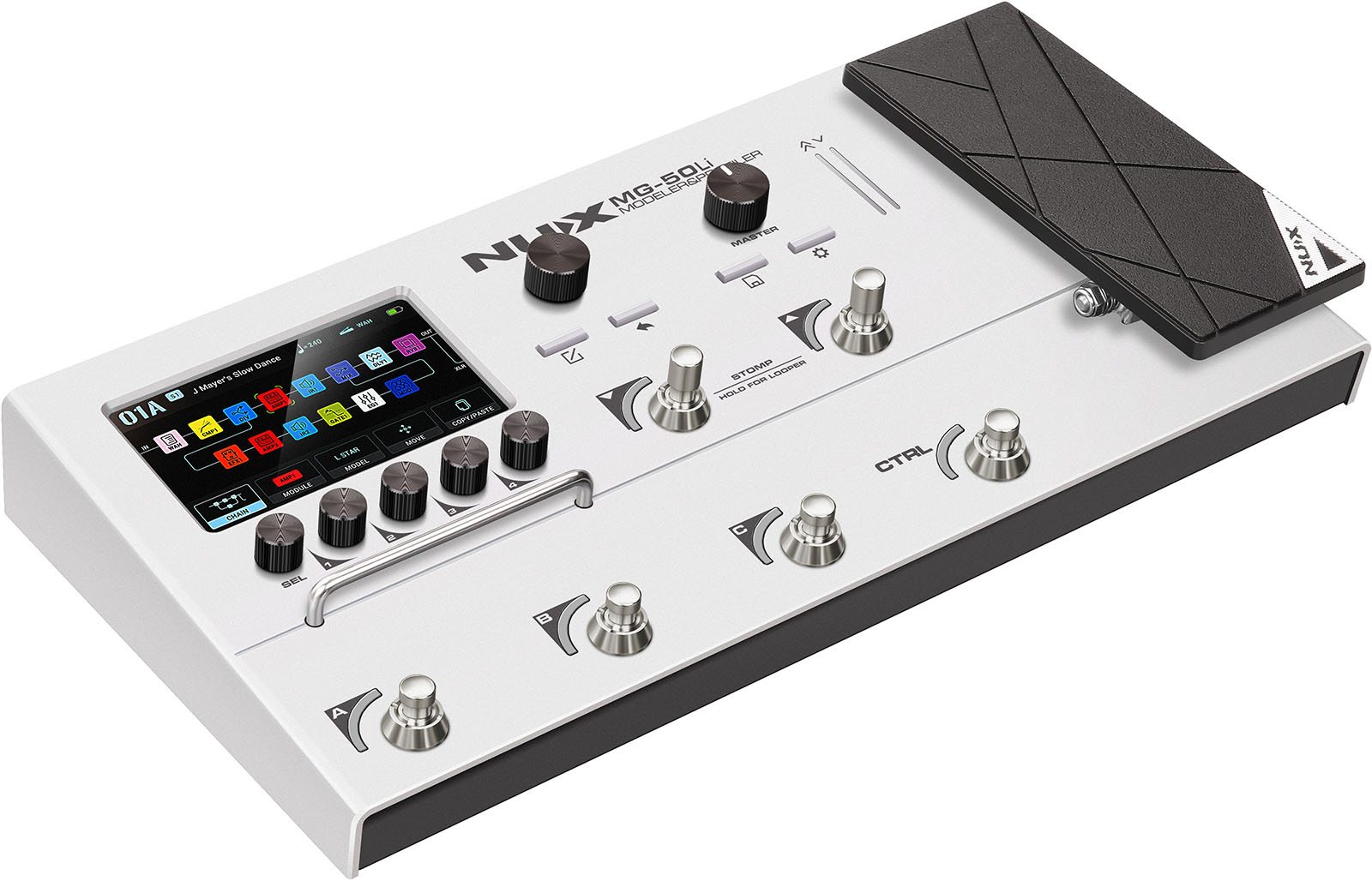 Nux Mg50 Li White Guitar & Bass - Multieffect for electric guitar - Variation 5