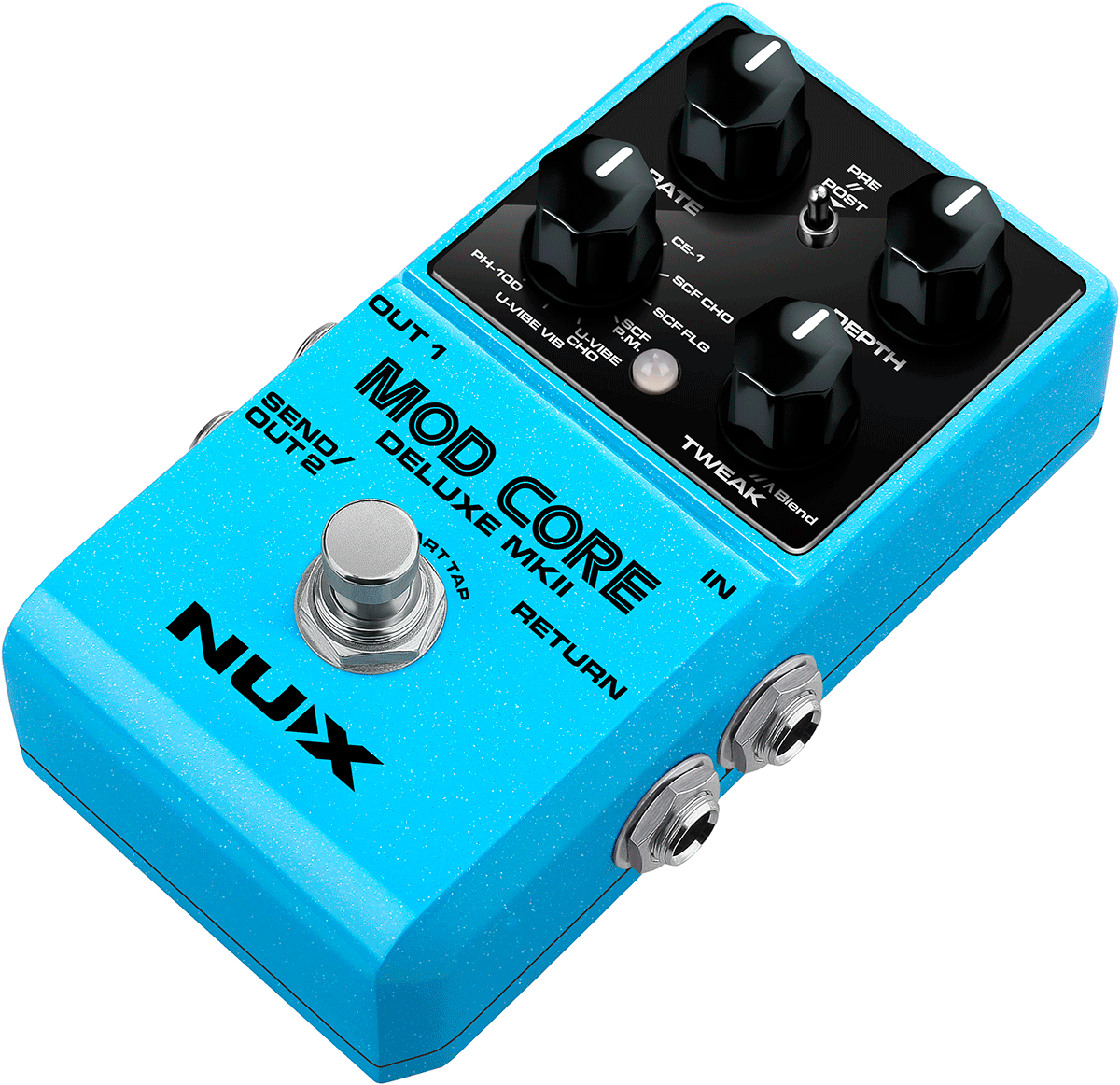 Nux Mod Core Deluxe Mk2 - Modulation, chorus, flanger, phaser & tremolo effect pedal - Variation 1