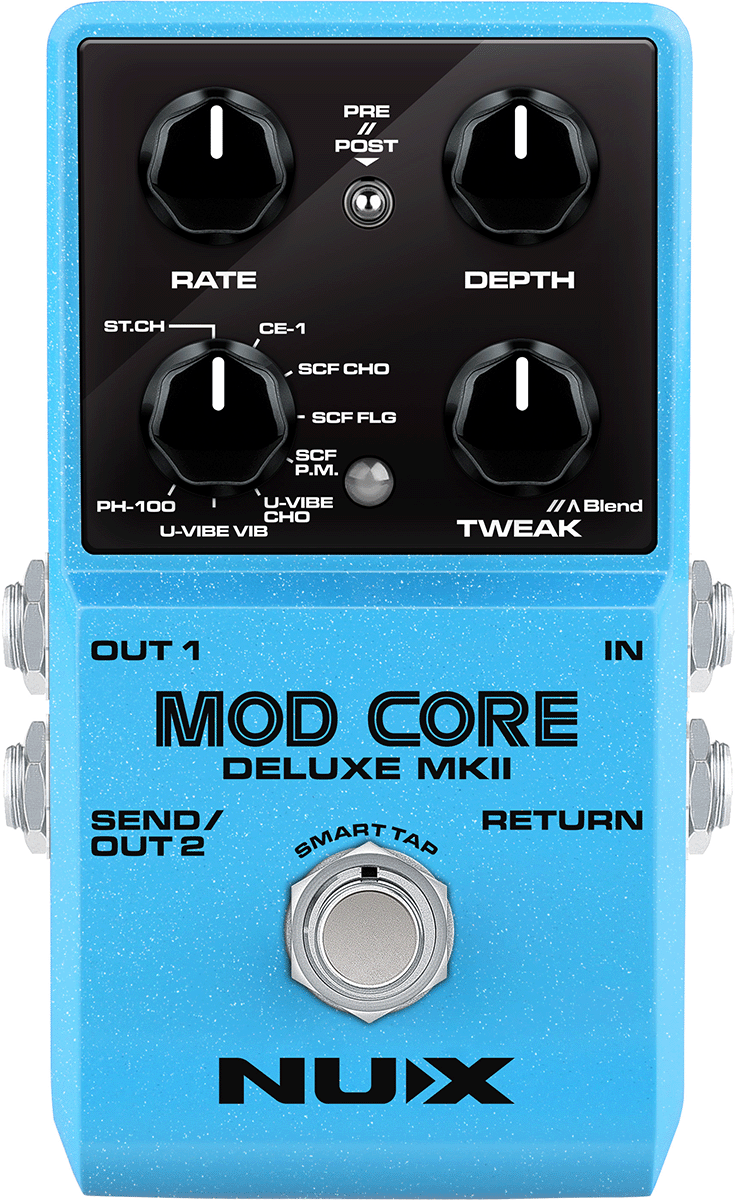 Nux Mod Core Deluxe Mk2 - Modulation, chorus, flanger, phaser & tremolo effect pedal - Main picture