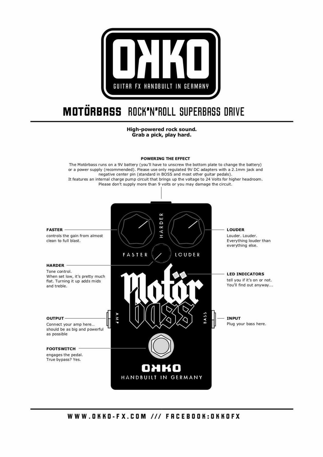 Okko MotÖrbass Distortion - Overdrive, distortion, fuzz effect pedal for bass - Variation 2