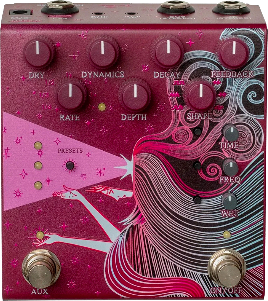 Old Blood Noise Sunlight Stereo Reverb Maroon - Reverb, delay & echo effect pedal - Main picture