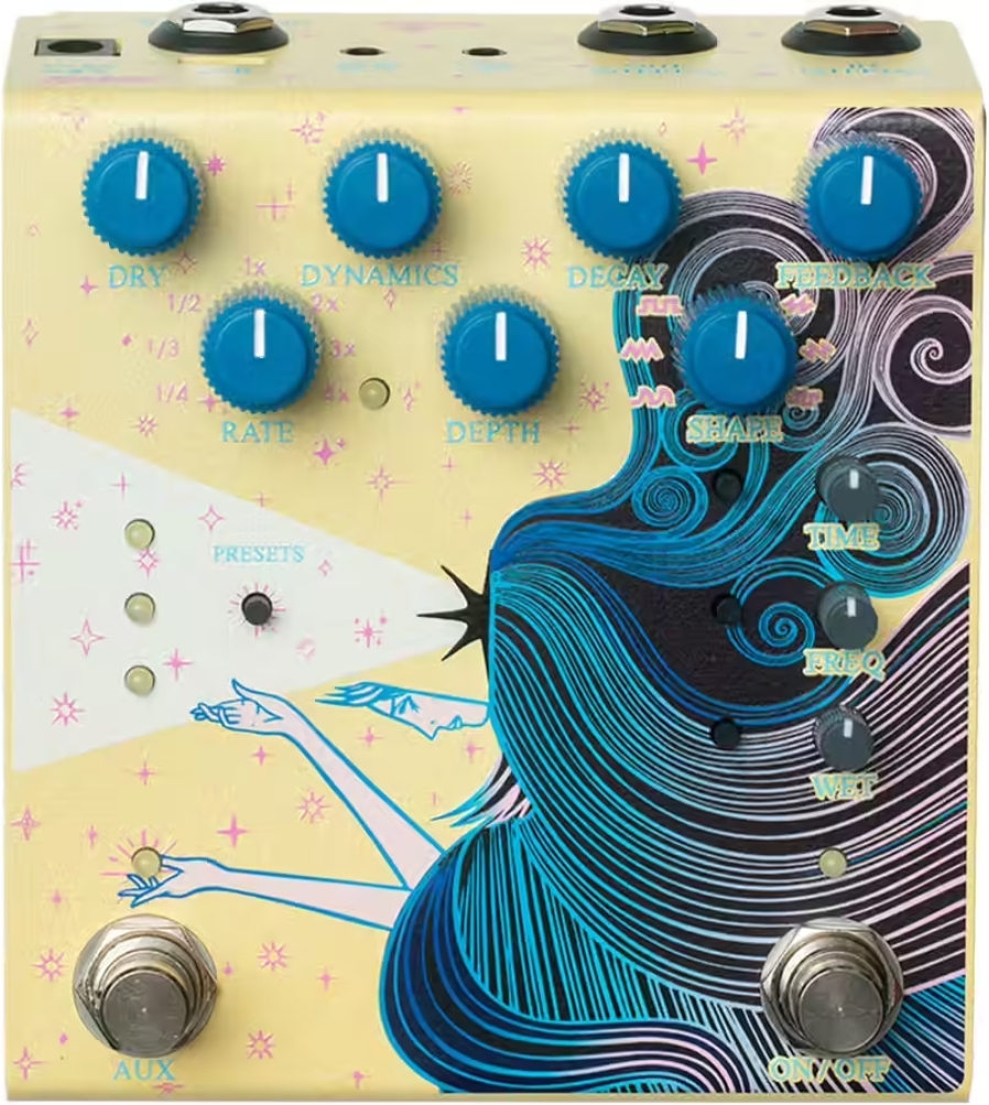 Old Blood Noise Sunlight Stereo Reverb Yellow - Reverb, delay & echo effect pedal - Main picture