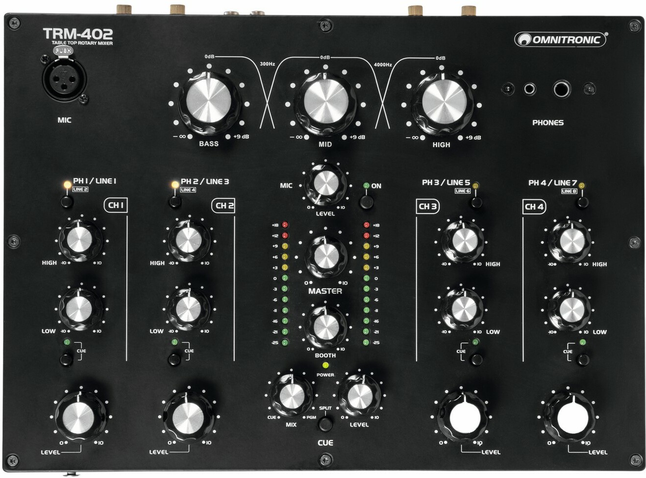 Omnitronic Trm-402 4-channel Rotary Mixer - DJ mixer - Main picture