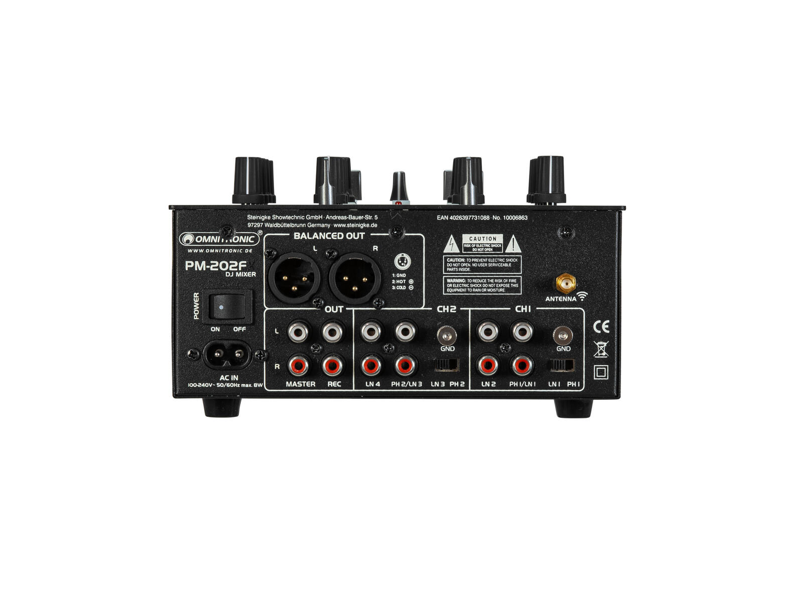 Omnitronic Pm-202f - Analog mixing desk - Variation 2