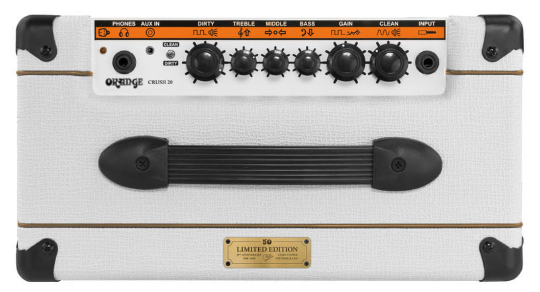 Orange Crush 20 20w 1x8 Ltd White - Electric guitar combo amp - Variation 1