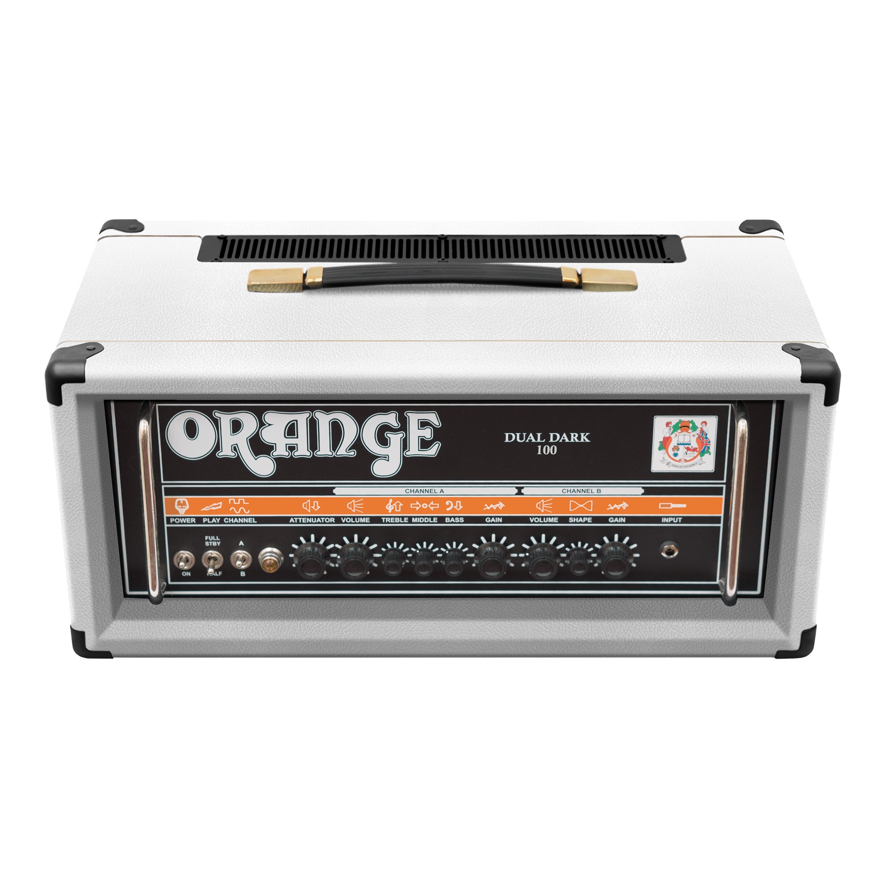 Orange Dual Dark 100 White Head 100w - Electric guitar amp head - Variation 2