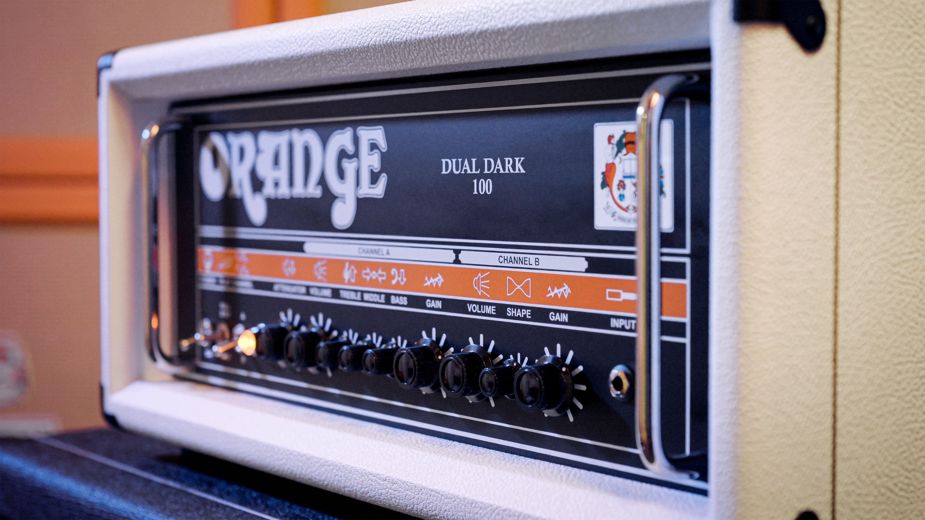 Orange Dual Dark 100 White Head 100w - Electric guitar amp head - Variation 4