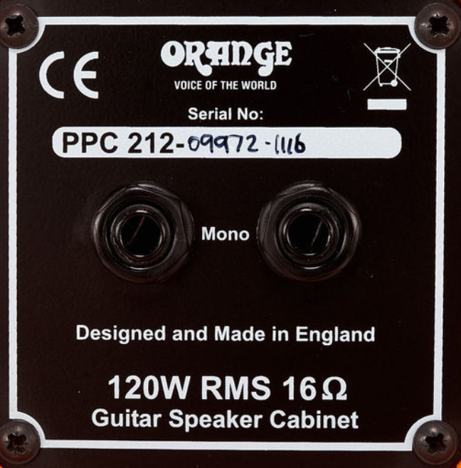 Orange Ppc212 Cab 2x12 Celestion Vintage 30 120w 16-ohm Orange - Electric guitar amp cabinet - Variation 4