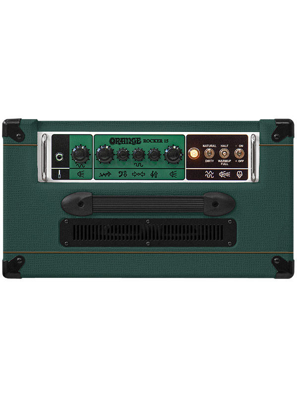 Orange Rocker 15 0.5/1/7/15w 1x10 Green Ltd - Electric guitar combo amp - Variation 1