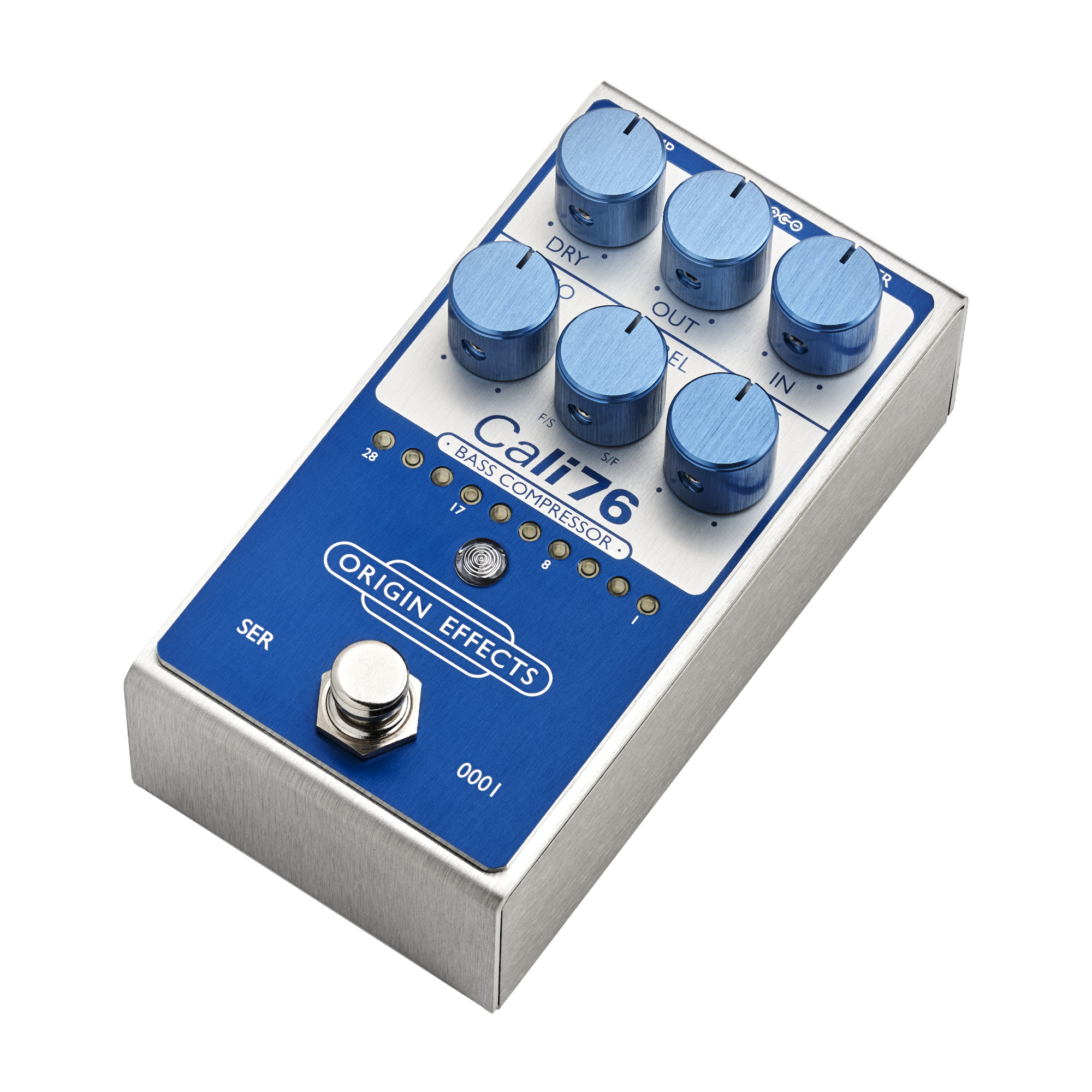 Origin Effects Cali76 Bass Compressor Super Vintage Blue 2024 - Compressor, sustain & noise gate effect pedal for bass - Variation 1