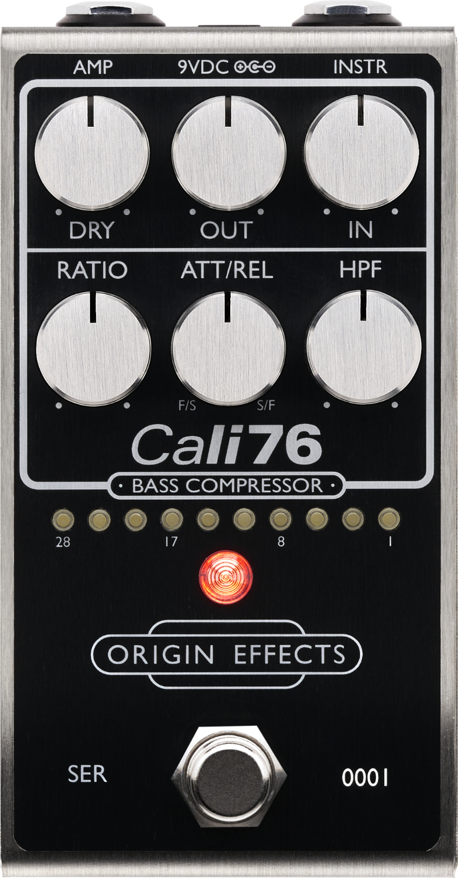 Origin Effects Cali76 Bass Compressor Black 2024 - Compressor, sustain & noise gate effect pedal for bass - Main picture
