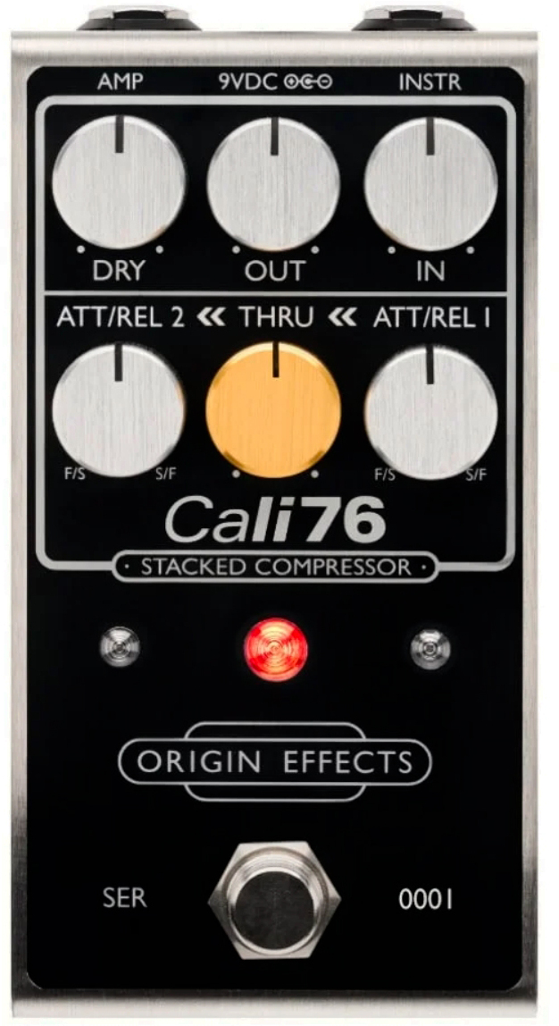 Origin Effects Cali76 Stacked Compressor Black - Compressor, sustain & noise gate effect pedal - Main picture
