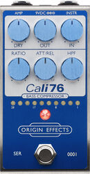 Compressor, sustain & noise gate effect pedal for bass Origin effects Cali76 Bass Compressor Super Vintage Blue