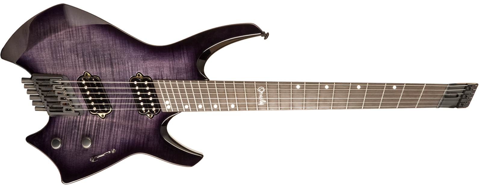 Ormsby Goliath Headless Gtr Run 17 6c Multiscale 2h Ht Eb - Dahlia Black - Multi-Scale Guitar - Main picture