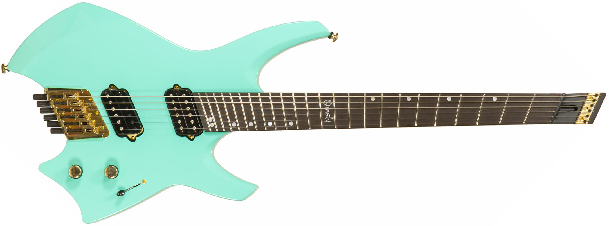 Ormsby Goliath Headless Run 14c Multiscale 2h Ht Eb - Sea Foam - Multi-Scale Guitar - Main picture