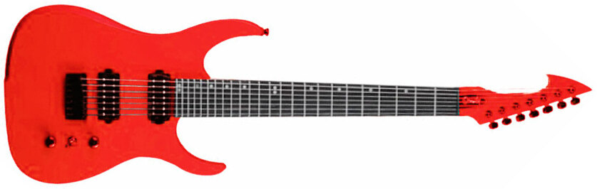 Ormsby Hype Gti-s 7 Standard Scale Hh Ht Eb - Rosso Corsa - 7 string electric guitar - Main picture