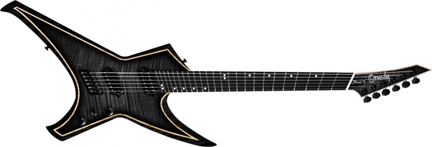 Ormsby Hype Gtr 8 Ltd Run 16 8c Multiscale 2h Ht Eb - Dahlia Black - Multi-Scale Guitar - Main picture