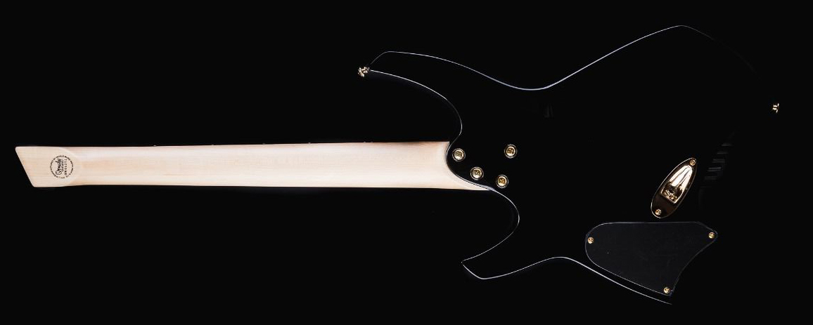 Ormsby Goliath Headless Gtr 6c Multiscale 2h Ht Eb - Tuxedo Black - Str shape electric guitar - Variation 1
