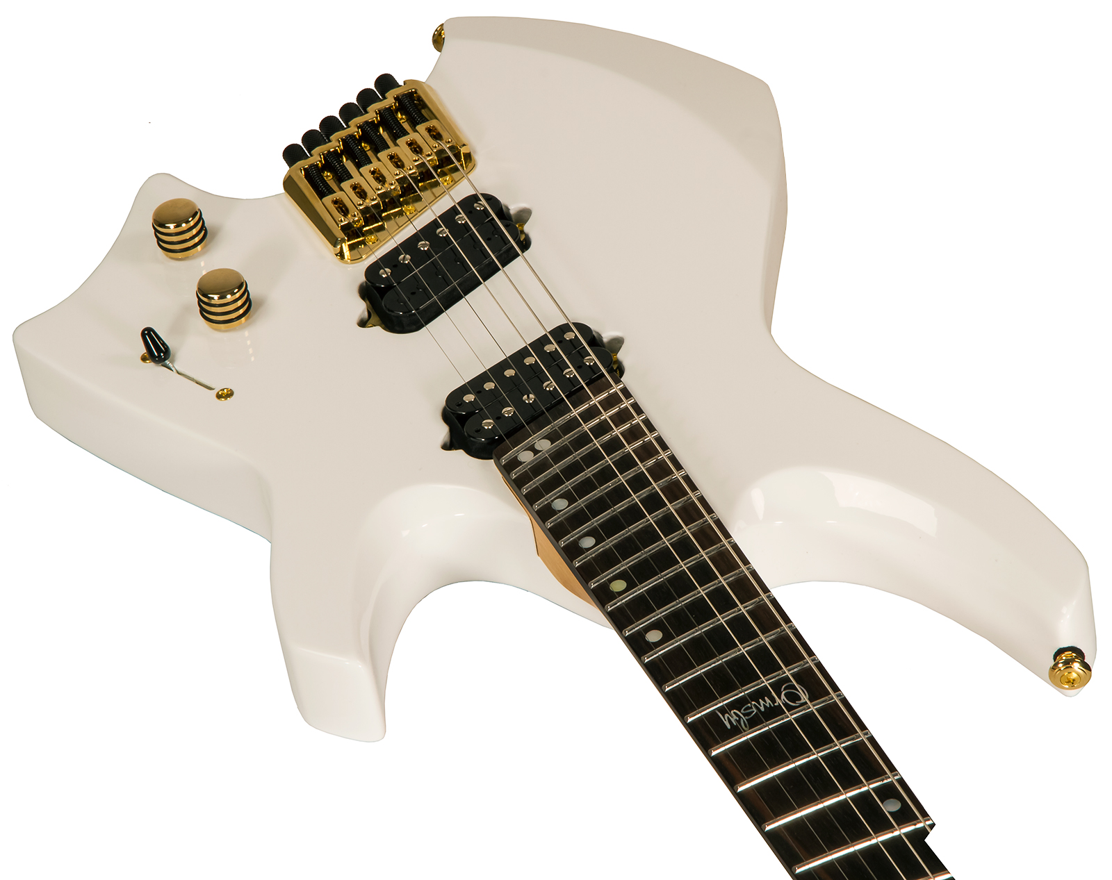 Ormsby Goliath Headless Gtr 6c Multiscale 2h Ht Eb - Ermine White - Multi-Scale Guitar - Variation 6