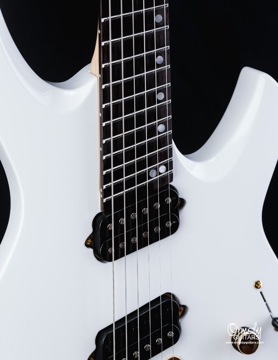 Ormsby Goliath Headless Gtr 6c Multiscale 2h Ht Eb - Ermine White - Multi-Scale Guitar - Variation 2