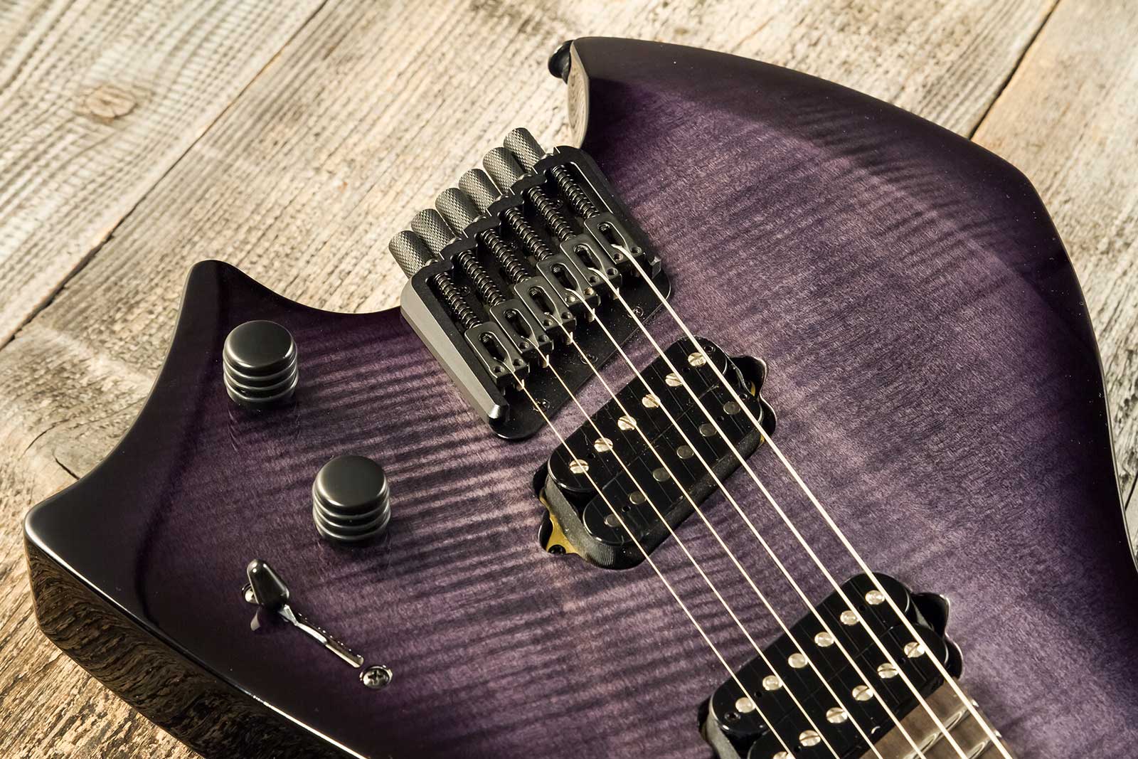Ormsby Goliath Headless Gtr Run 17 6c Multiscale 2h Ht Eb - Dahlia Black - Multi-Scale Guitar - Variation 3