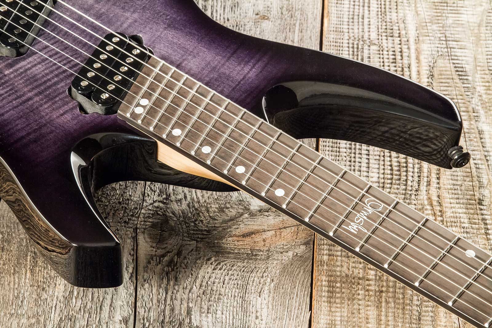 Ormsby Goliath Headless Gtr Run 17 6c Multiscale 2h Ht Eb - Dahlia Black - Multi-Scale Guitar - Variation 4