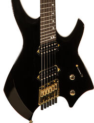 Str shape electric guitar Ormsby Goliath Headless GTR 6 Run 14 - Tuxedo black