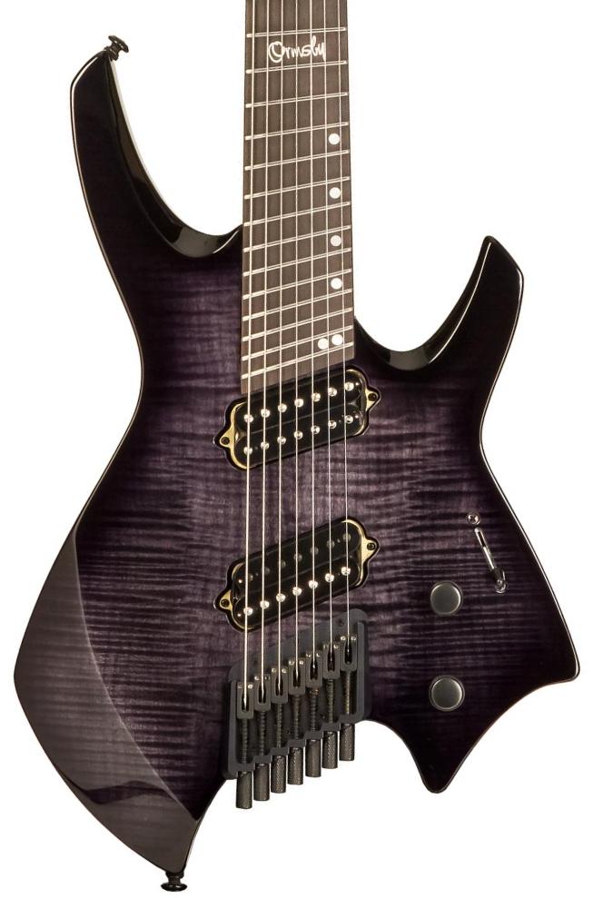 Multi-scale guitar Ormsby Goliath Headless GTR Run 17 7-String - Dahlia black