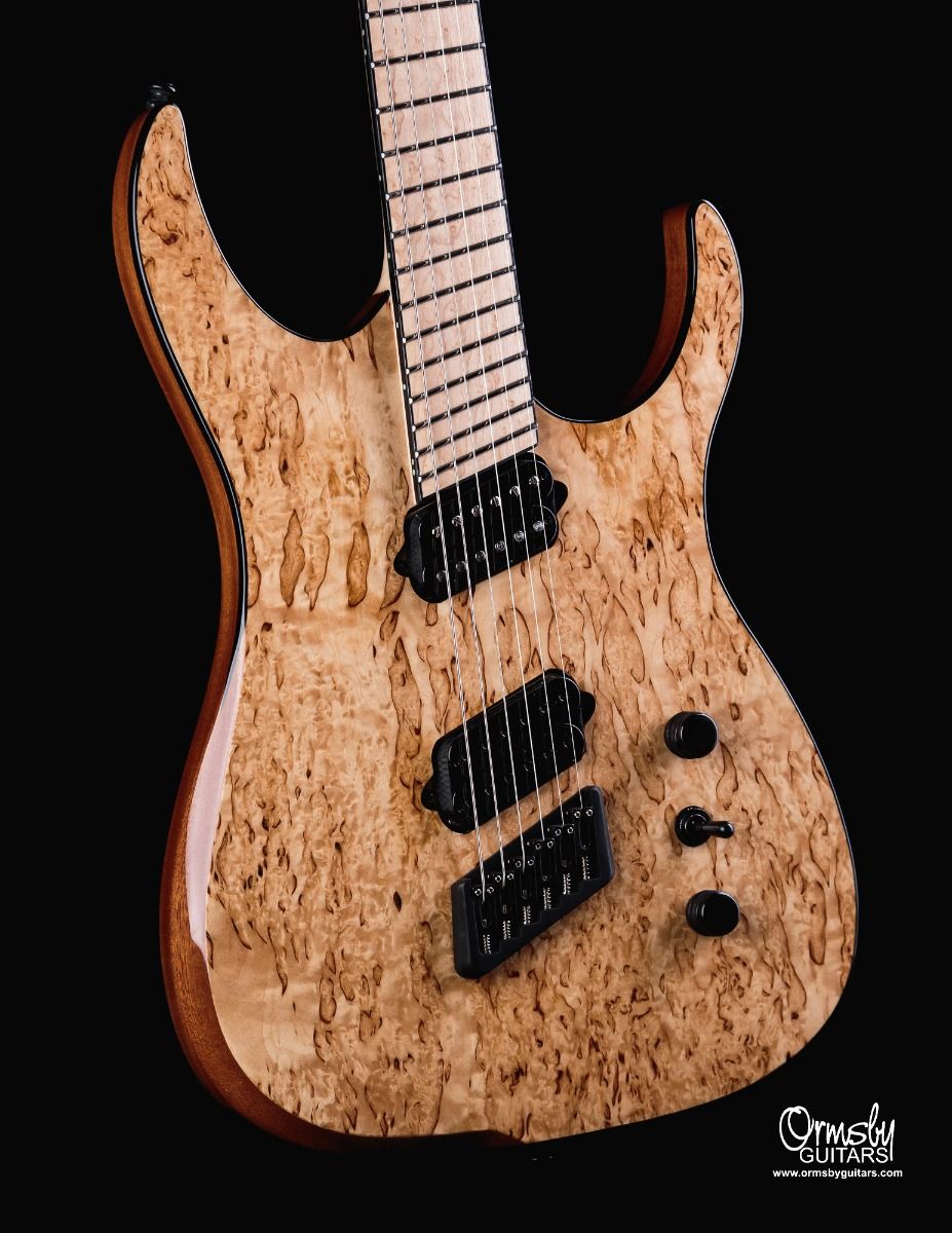 Ormsby Hype Gtr Elite 2 6c Multiscale 2h Ht Eb - Karelian Birch Natural - Multi-Scale Guitar - Variation 2