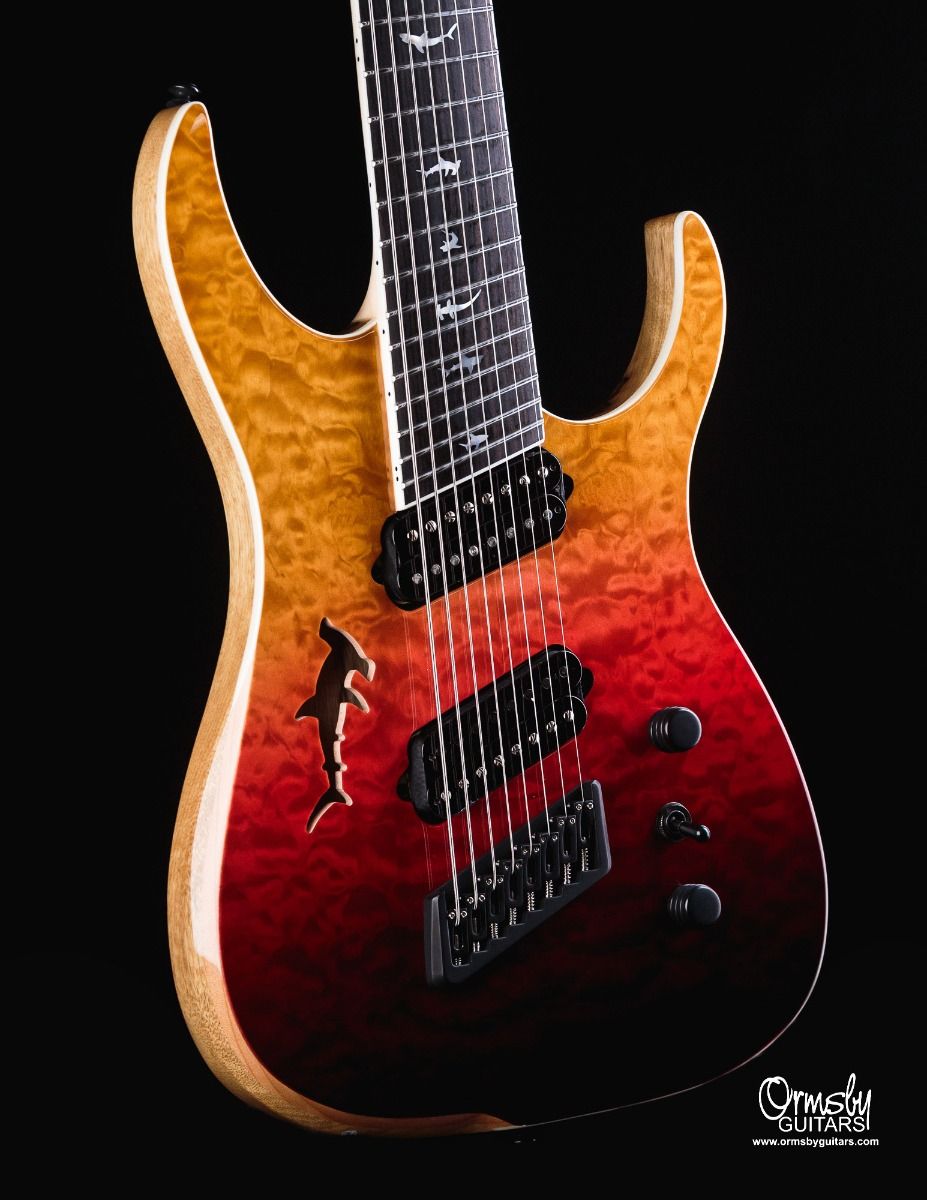 Ormsby Hype Gtr Shark 8c Multiscale 2h Ht Eb - Sunset - Multi-Scale Guitar - Variation 2