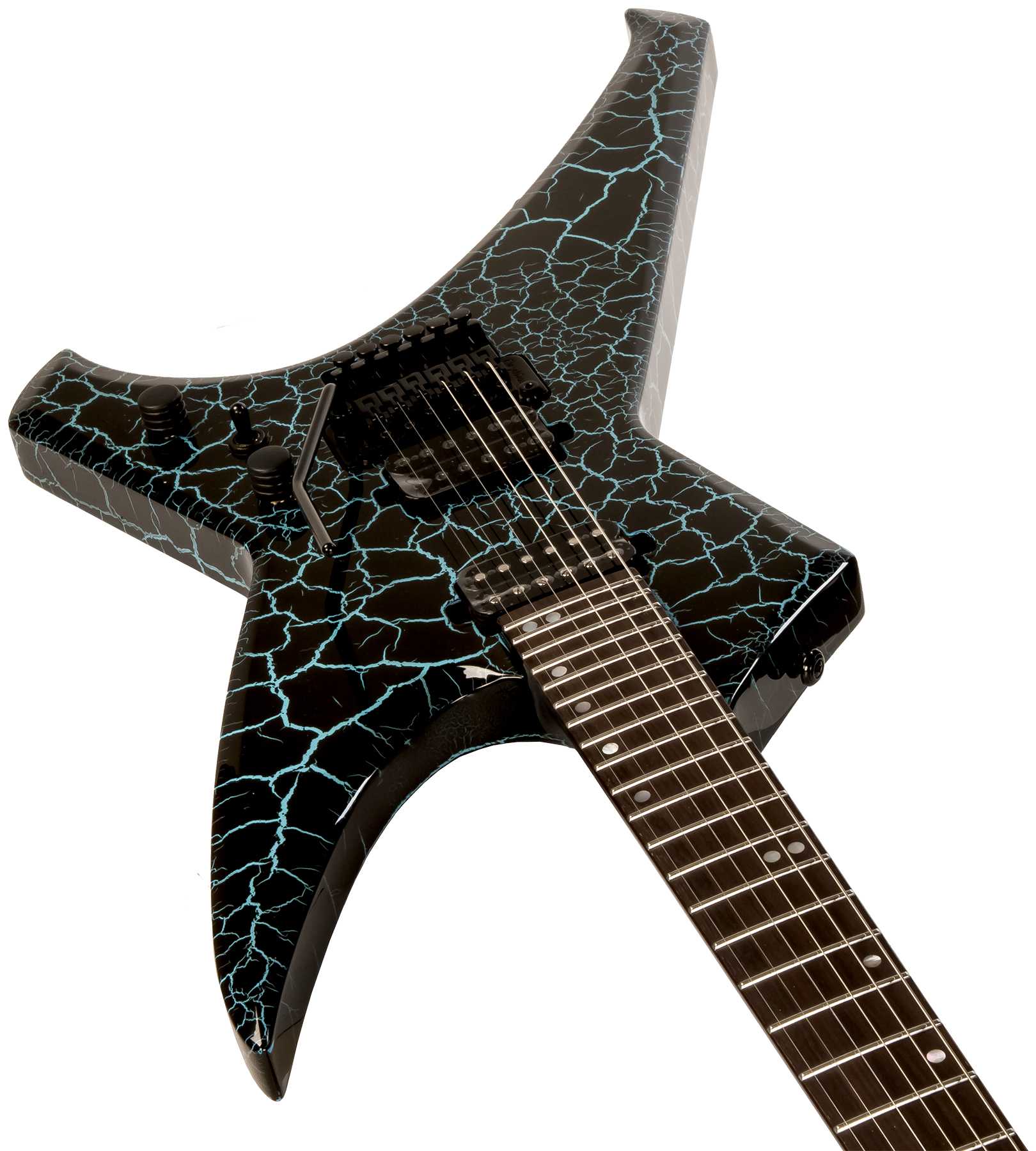 Ormsby Metal X 6 Hh Fr Eb - Azure Crackle - Metal electric guitar - Variation 2