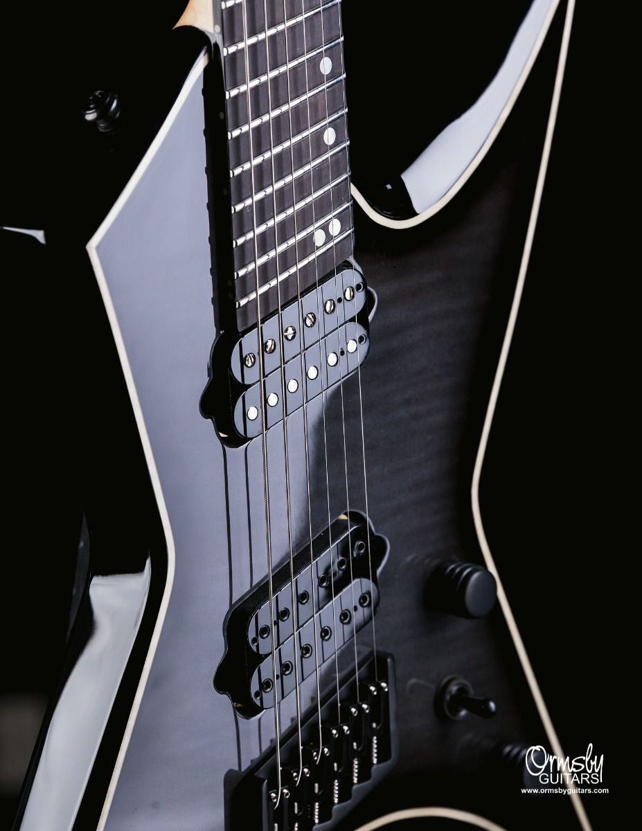 Ormsby Hype Gtr 8 Ltd Run 16 8c Multiscale 2h Ht Eb - Dahlia Black - Multi-Scale Guitar - Variation 3